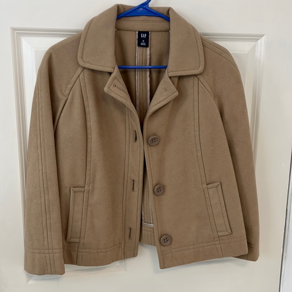 Gap camel wool swing coat size M